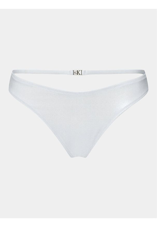Calvin Klein Swimwear Dół od bikini KW0KW02251 Biały. Kolor: biały. Materiał: syntetyk