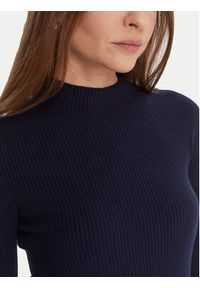 Kontatto Golf 3M0816C Granatowy Regular Fit. Typ kołnierza: golf. Kolor: niebieski. Materiał: wiskoza #4