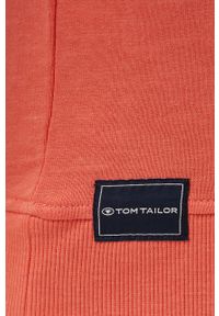 Tom Tailor bluza bawełniana męski kolor pomarańczowy. Okazja: na co dzień. Kolor: pomarańczowy. Materiał: bawełna. Wzór: gładki. Styl: casual #2