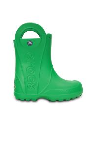 Kalosze Crocs Handle It Rain Boot Kids 12803-3E8 - zielone. Kolor: zielony. Materiał: materiał. Styl: młodzieżowy #1