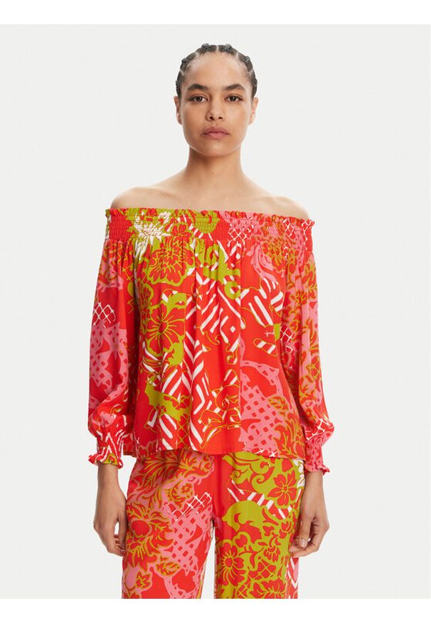 Gaudi Bluzka 511BD45023 Kolorowy Regular Fit. Materiał: wiskoza. Wzór: kolorowy
