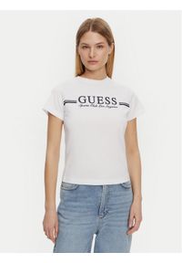 Guess T-Shirt V5GI03 I3Z14 Biały Regular Fit. Kolor: biały. Materiał: bawełna