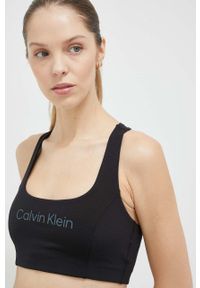 Calvin Klein Performance biustonosz sportowy Essentials kolor czarny. Kolor: czarny. Materiał: skóra. Sport: fitness, taniec #2