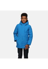 Junior Yewbank Regatta dziecięca turystyczna kurtka z membraną. Kolor: niebieski. Sport: turystyka piesza #1