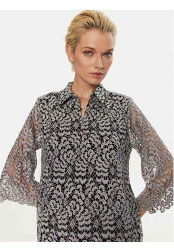 Bruuns Bazaar Sukienka codzienna Bignon BBW4129 Szary Regular Fit. Okazja: na co dzień. Kolor: szary. Materiał: syntetyk. Typ sukienki: proste. Styl: casual