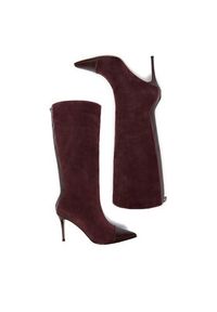 Eva Minge Kozaki EO-EDITH-GLC9177-17-861 Bordowy. Kolor: czerwony. Materiał: zamsz, skóra #7