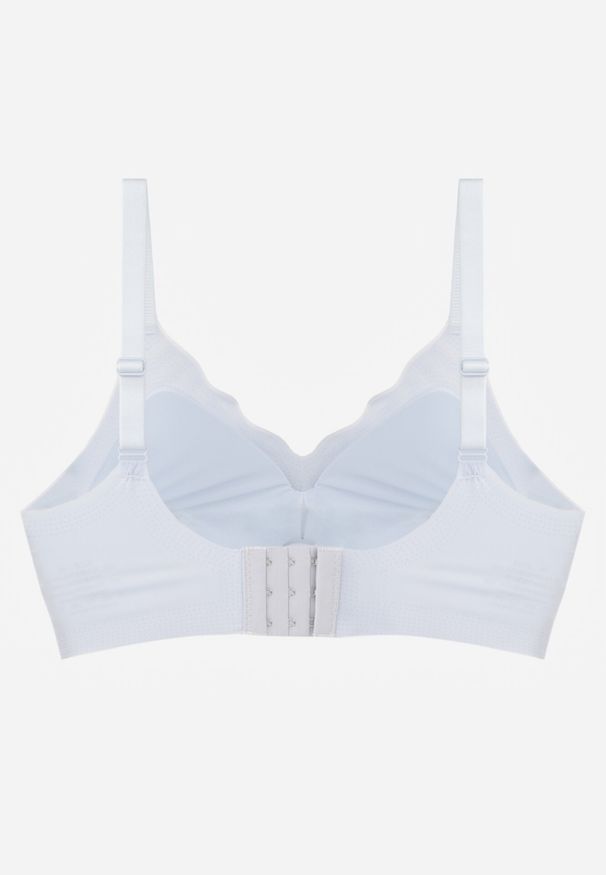 Born2be - Niebieski Usztywniany Biustonosz Bezszwowy Bez Fiszbin Pretiona. Kolor: niebieski. Materiał: materiał