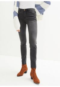 bonprix - Modelujące dżinsy slim fit high waist. Stan: podwyższony. Kolor: czarny #1