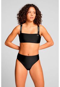 Puma - Dół od bikini z wysokim stanem, czarne. Stan: podwyższony. Kolor: niebieski. Materiał: poliester