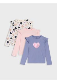 Sinsay - Bawełniana koszulka z długimi rękawami 3 pack - wielobarwny. Materiał: bawełna. Długość rękawa: długi rękaw. Długość: długie #1