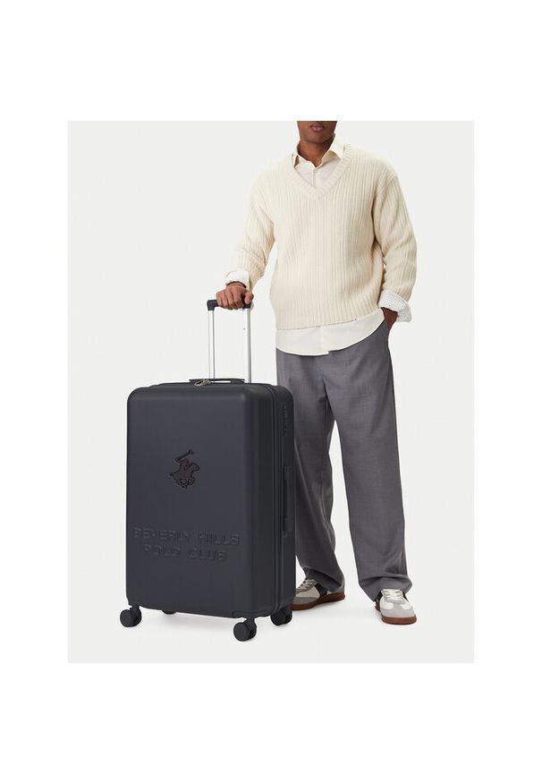 Walizka duża Beverly Hills Polo Club. Kolor: niebieski