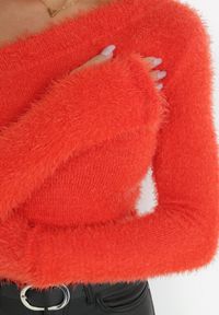 Born2be - Czerwony Sweter na Jedno Ramię Yile. Kolor: czerwony. Sezon: zima #2