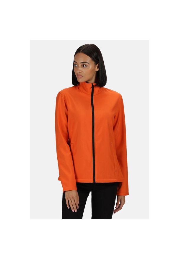 Regatta - Softshell roboczy damski Ablaze. Kolor: pomarańczowy. Materiał: softshell. Sezon: zima, jesień. Sport: turystyka piesza