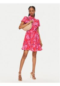 Morgan Sukienka koszulowa 241-ROSEL.F Różowy Regular Fit. Kolor: różowy. Materiał: bawełna. Typ sukienki: koszulowe #3