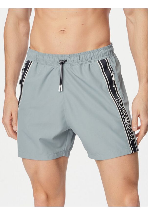 Emporio Armani Szorty kąpielowe EM000583 AF20426 U9157 Niebieski Regular Fit. Kolor: niebieski. Materiał: syntetyk