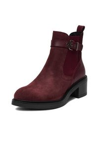 U.S. Polo Assn. Botki CEO-KATERI001W/ELE1 Bordowy. Kolor: czerwony. Materiał: zamsz, skóra #5