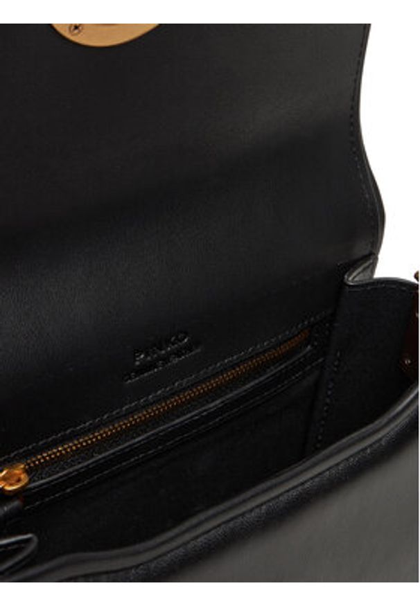Pinko - PINKO Torebka Love Box Bag Fl Mini 104297 A26L Czarny. Kolor: czarny. Materiał: skórzane