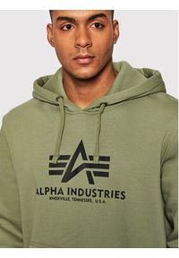 Alpha Industries Bluza Basic 178312 Zielony Regular Fit. Kolor: zielony. Materiał: bawełna #2