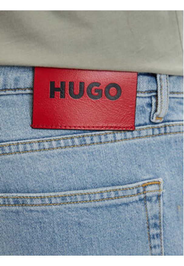 Hugo - HUGO Jeansy 50556047 Niebieski jasny Extra Slim Fit. Kolor: niebieski