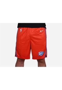 Spodnie koszykarskie męskie Nike Nba Oklahoma City Swingman. Kolor: pomarańczowy. Materiał: materiał, syntetyk. Długość: krótkie