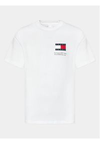 Tommy Jeans T-Shirt Essential Flag DM0DM18263 Biały Slim Fit. Kolor: biały. Materiał: bawełna #6