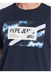 Pepe Jeans T-Shirt Rederick PM508685 Granatowy Regular Fit. Kolor: niebieski. Materiał: bawełna #4