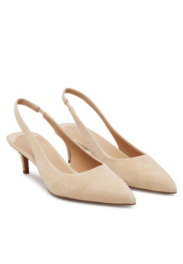 Lauren Ralph Lauren - LAUREN RALPH LAUREN Czółenka 802959263004 Beżowy. Kolor: beżowy. Materiał: skóra