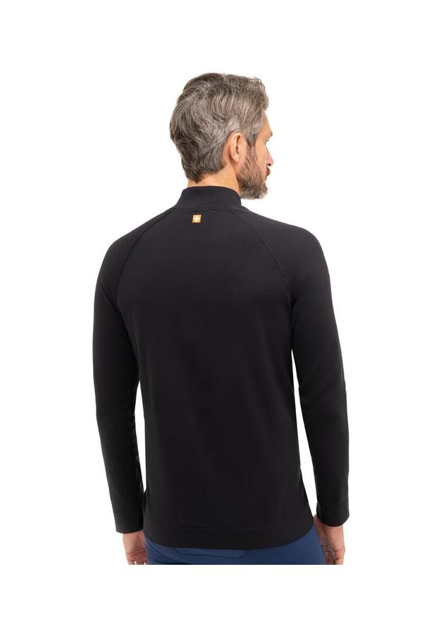 Bluza dresowa termoaktywna rozpinana męska Brubeck Athletic. Kolor: czarny. Materiał: poliester, poliamid, elastan. Sport: kolarstwo, bieganie