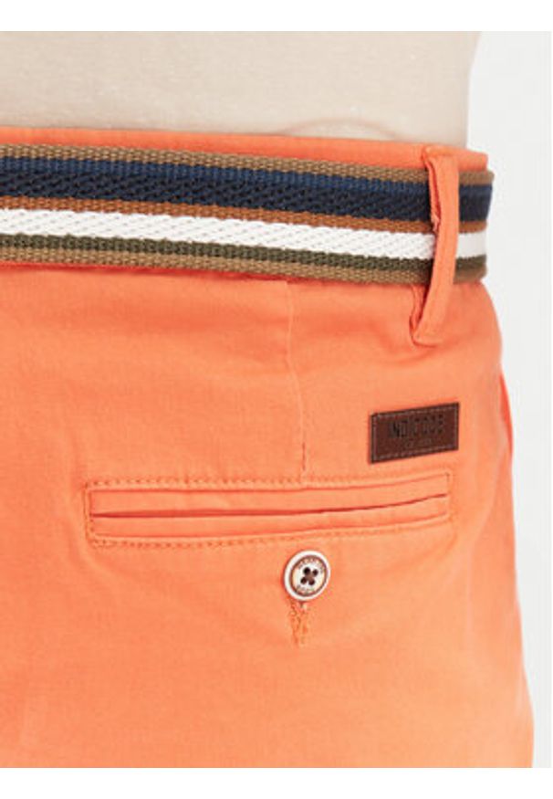 INDICODE Szorty materiałowe Royce 70-039 Pomarańczowy Slim Fit. Kolor: pomarańczowy. Materiał: bawełna