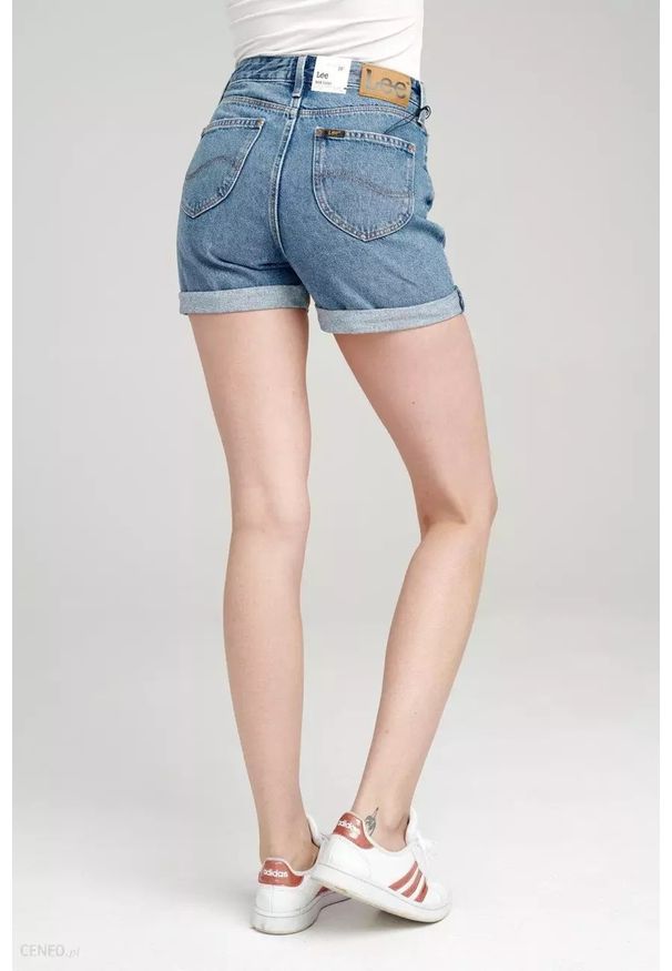 Lee - LEE MOM SHORT DAMSKIE SZORTY JEANSOWE KRÓTKIE SPODENKI GET TRASHED L37MGAQJ 112108028. Materiał: jeans. Długość: krótkie