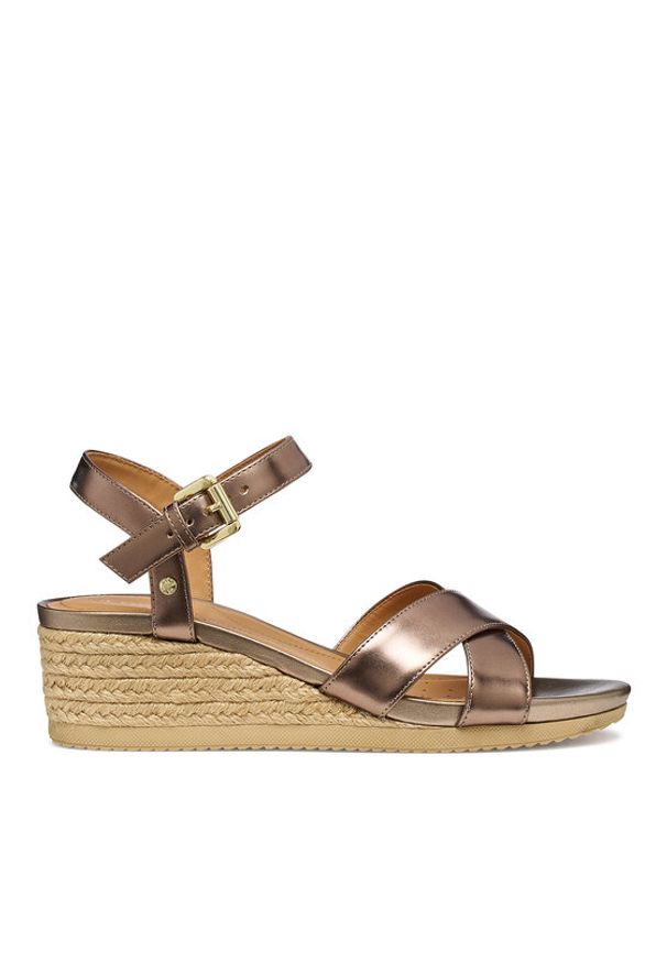 Geox Espadryle D Ischia Corda D02HHC 000CF C5005 Złoty. Kolor: złoty. Materiał: skóra