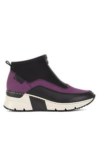 Rieker Botki N6352-30 Czarny. Kolor: czarny. Materiał: materiał #1