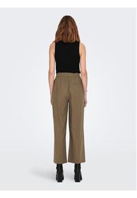 only - ONLY Spodnie materiałowe Tokyo 15259590 Brązowy Straight Fit. Kolor: brązowy. Materiał: wiskoza