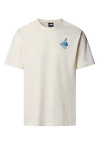 The North Face T-Shirt Powder Days NF0A8E4D Écru Relaxed Fit. Materiał: bawełna #5