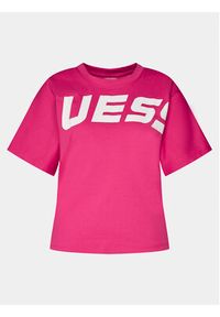 Guess T-Shirt Deana Boxy V4RI09 KC2Z0 Różowy Regular Fit. Kolor: różowy. Materiał: bawełna #6