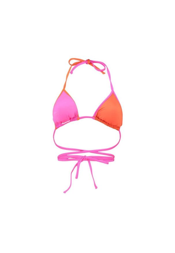 Bikini góra biustonosz Puma Swim Women Wrap Triangle 1P różowy (938065-02). Kolor: pomarańczowy. Materiał: materiał, poliamid