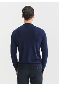 Pako Lorente - PAKO LORENTE - Granatowy bawełniany półgolf męski. Kolor: niebieski, zielony. Materiał: bawełna. Sezon: jesień #5