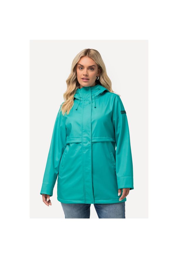 ULLA POPKEN - Damskie Kurtka softshell HYPRAR hydrofobowa podszewka z polaru. Kolekcja: plus size. Kolor: niebieski. Materiał: poliester, materiał. Sport: turystyka piesza
