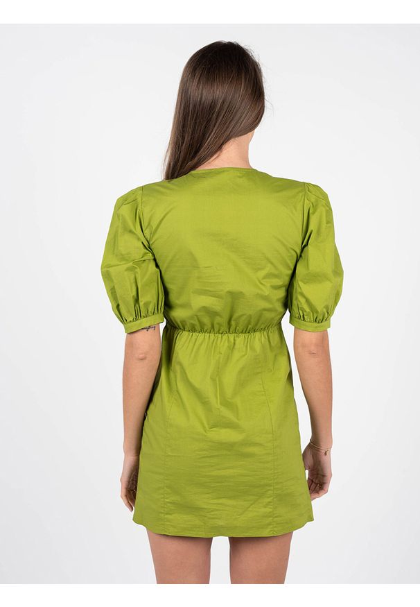 Patrizia Pepe Sukienka | 2A2343 A9B9 | Kobieta | Zielony. Kolor: zielony. Materiał: bawełna. Wzór: aplikacja. Typ sukienki: dopasowane. Długość: mini