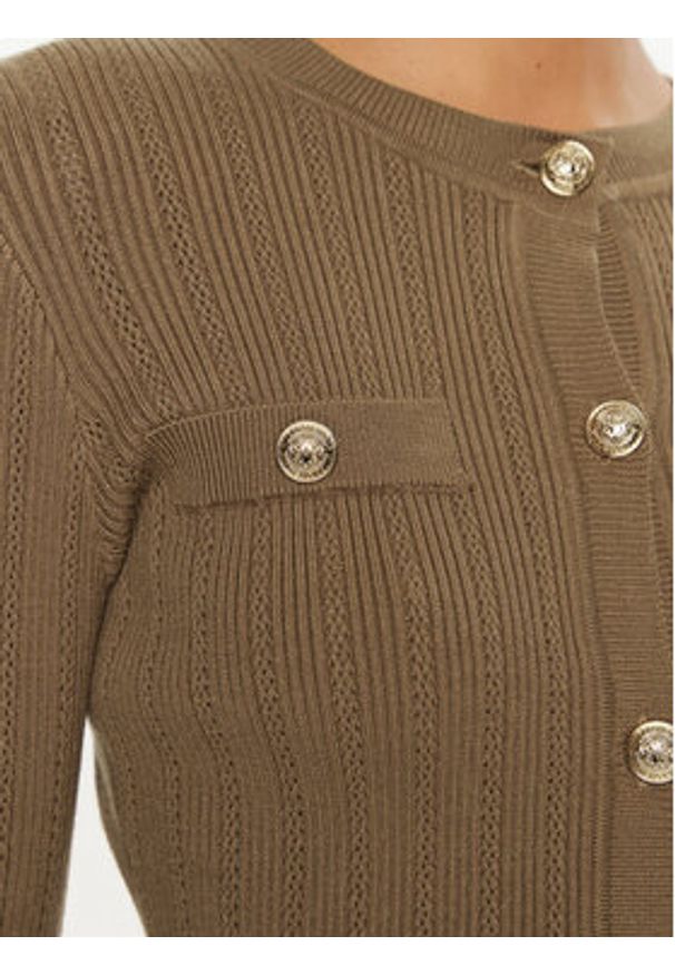 Fracomina Kardigan FR24WT8023K50401 Zielony Regular Fit. Kolor: zielony. Materiał: syntetyk
