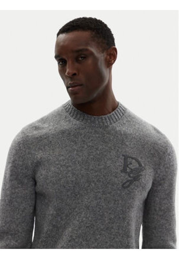 DOLCE & GABBANA - Dolce&Gabbana Sweter GXX02Z JFMIM Szary Regular Fit. Kolor: szary. Materiał: syntetyk