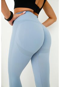 2SkIN - Legginsy bezszwowe push up damskie 2skin Lift. Kolor: niebieski. Materiał: nylon. Sport: fitness