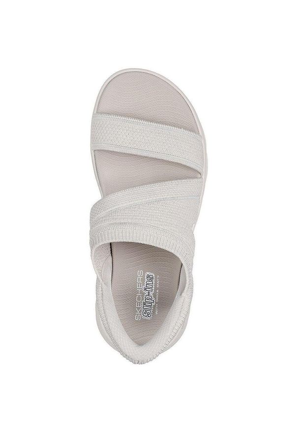 skechers - Sandały Skechers Go Walk Flex Sandal-, Kobiety. Kolor: biały. Materiał: materiał