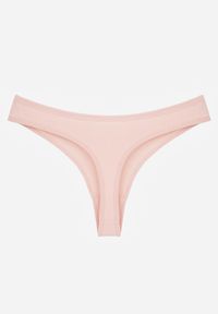 Born2be - Różowe Majtki Typu Stringi z Bawełną Asoia. Kolor: różowy. Materiał: bawełna #3