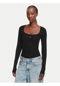 Guess Body W6YP21 K4356 Czarny Slim Fit. Kolor: czarny. Materiał: wiskoza #1