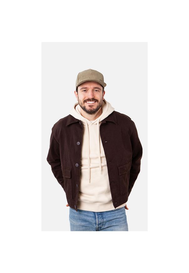 Czapka typu snapback Barts Tenkan. Kolor: beżowy. Materiał: bawełna, materiał