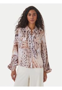 Guess Koszula W6GH22 W1789 Beżowy Regular Fit. Kolor: beżowy. Materiał: wiskoza, lyocell #1