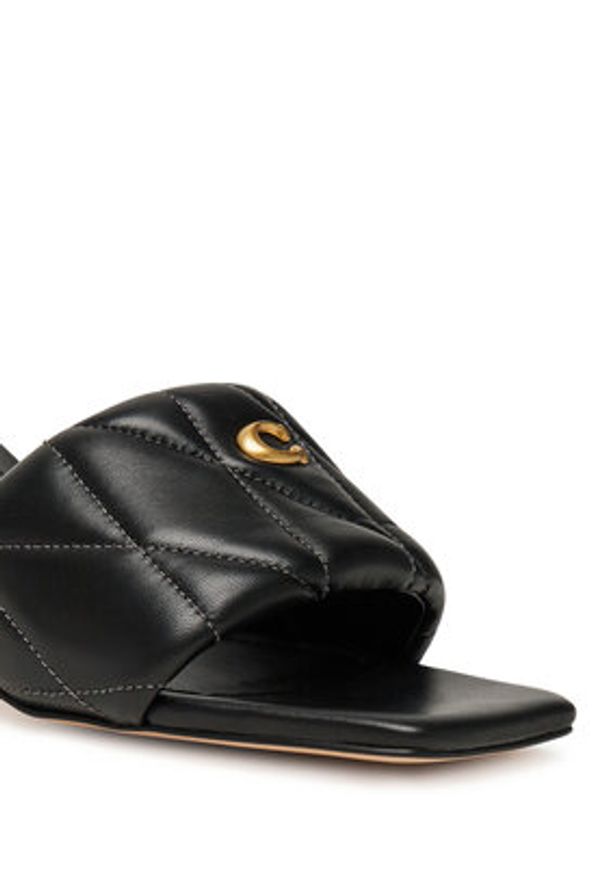 Coach Klapki Holly CAS87 Czarny. Kolor: czarny. Materiał: skóra