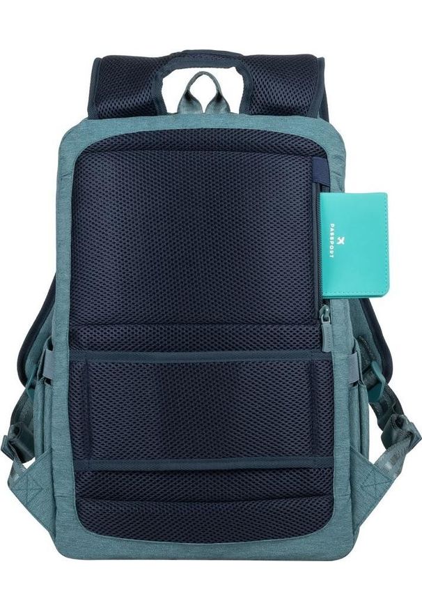 RIVACASE - Plecak Rivacase 7760 czarny. Kolor: czarny. Materiał: poliester, materiał. Wzór: paski. Styl: elegancki, sportowy