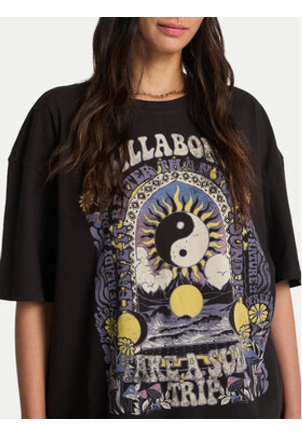Billabong T-Shirt Surf Trip EBJZT00593 Czarny Loose Fit. Kolor: czarny. Materiał: bawełna